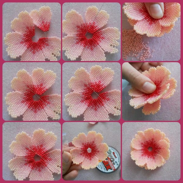 Цветы из бисера