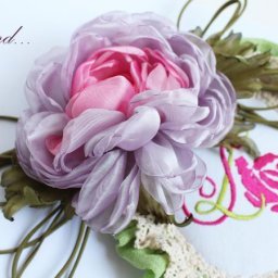 Мастер-класс: создаем нежный "Пион из вуали": часть 5