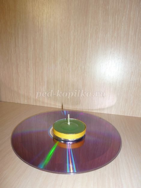 Подсвечник из диска: часть 1