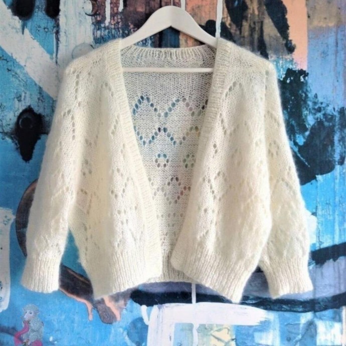 Жакет с узором треугольничками