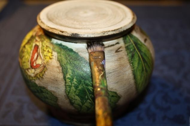 ​Искусственное состаривание "Горшочек для хранения": часть 3