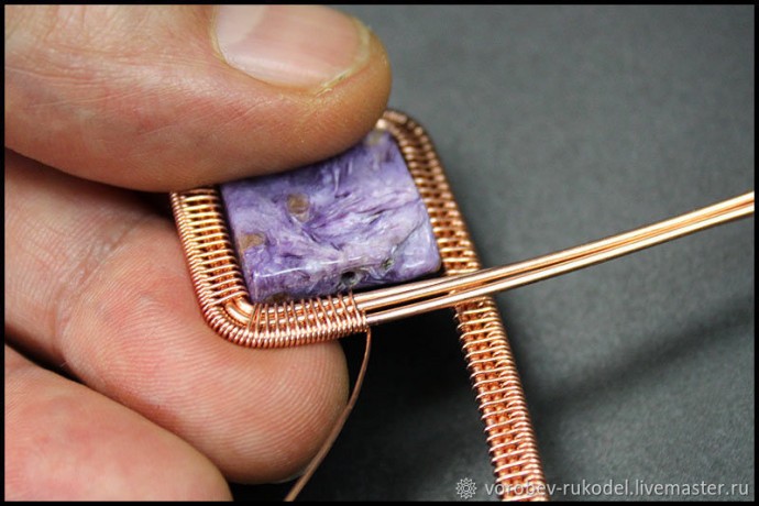 Кулон из проволоки и камня в технике Wire Wrap: часть 1
