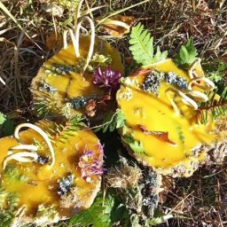 Изготовление земляных травных свечей в лесу