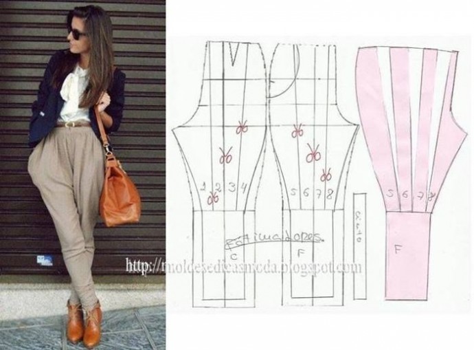 Моделирование необычных вариантов брюк