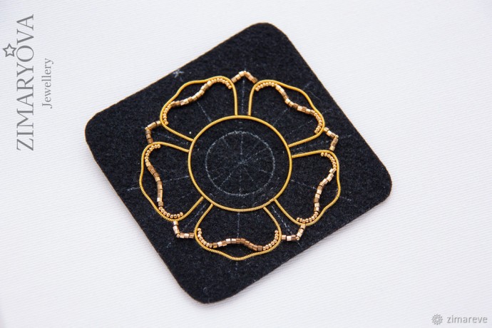 Мастерим брошь-цветок "Flower of the Universe": часть 1