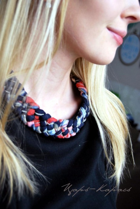 ​Павло-посадская переделка: стильные бусы из платка, часть 2