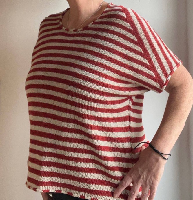 Полосатый топ спицами