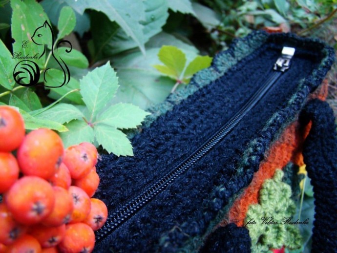 Сумочка на осень "Ветвь рябины"