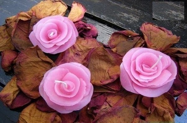 ​Свечи-розочки своими руками