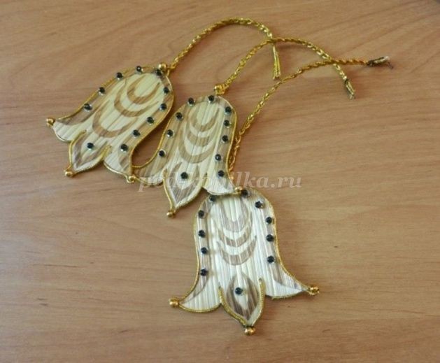 Декоративное панно "Жар-птица" из соломки: часть 4