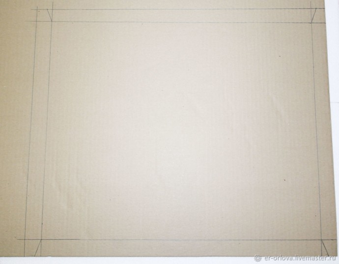 Делаем коробку для картины из гофрокартона: часть 1
