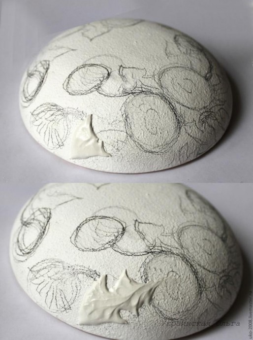 Одуванчики в объемной технике на шкатулке: часть 2