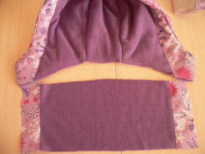 Обработка капюшона с трикотажным воротником Обработка капюшона с трикотажным воротником