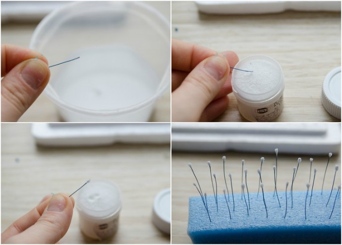 Создаем шпильку для волос с цветами из "Витраль"