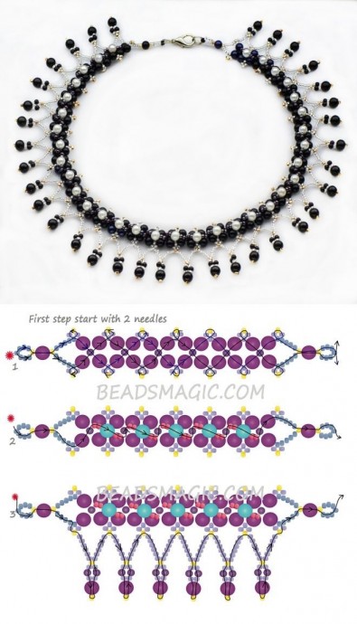 ​Чёрно-белые колье