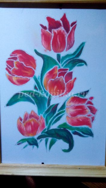 Холодный батик "Тюльпаны"