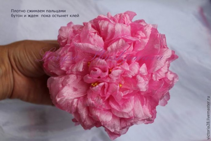 Создание пышного роскошного пиона: часть 4