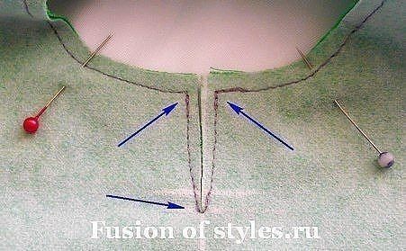 ​Обработка горловины с разрезом