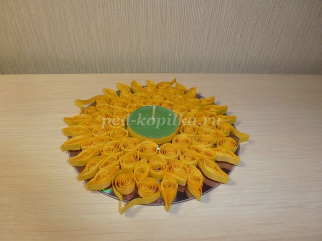 Подсвечник из диска: часть 2