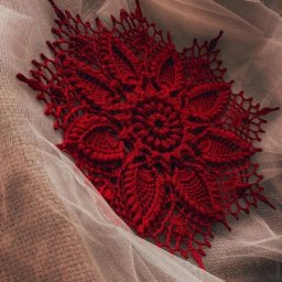 ​Вязаный цветок