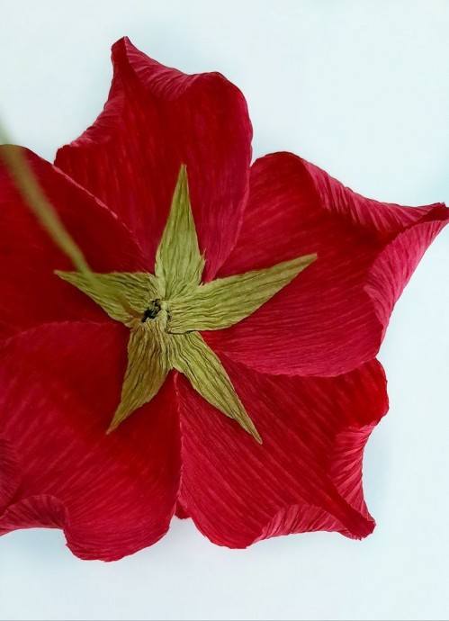 ​Мастерим красивую розу из гофрированной бумаги: часть 4