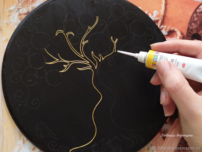 Создаём ключницу "Бычки и дерево изобилия": часть 1