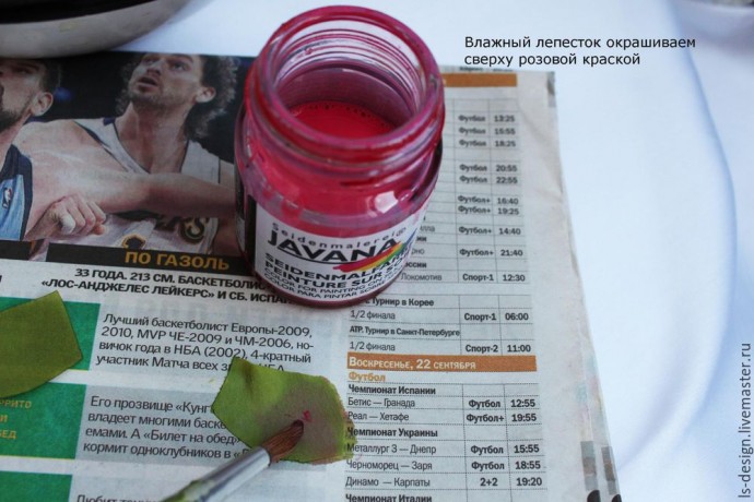 Шелковая бутоньерка роз: часть 1