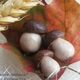 Миниатюрные грибочки "Боровички" из полимерной глины