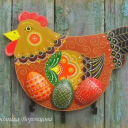 Создаем панно с крючками "Курочка": часть 2