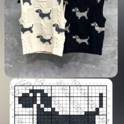 Подборка схем узоров-принтов по вязанию спицами