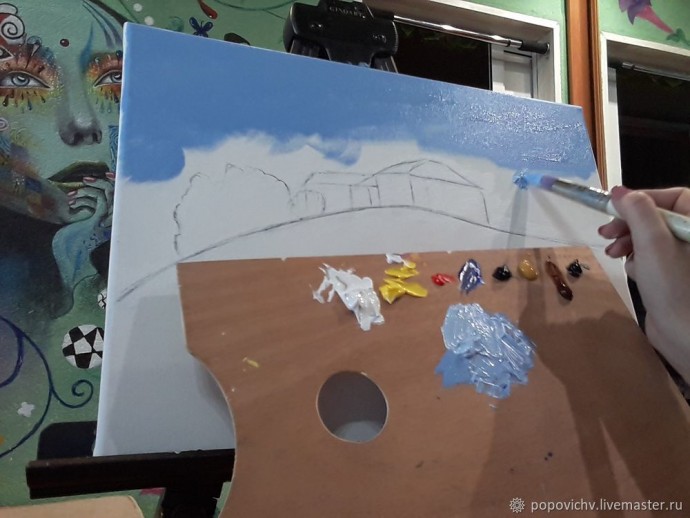 ​Рисуем итальянский пейзаж акрилом