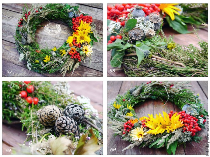 ​Создаем интерьерную композицию "Праздничный веночек": часть 3
