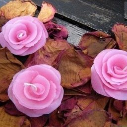 ​Свечи-розочки своими руками