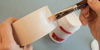 Декупаж через пленку: веселый горошек