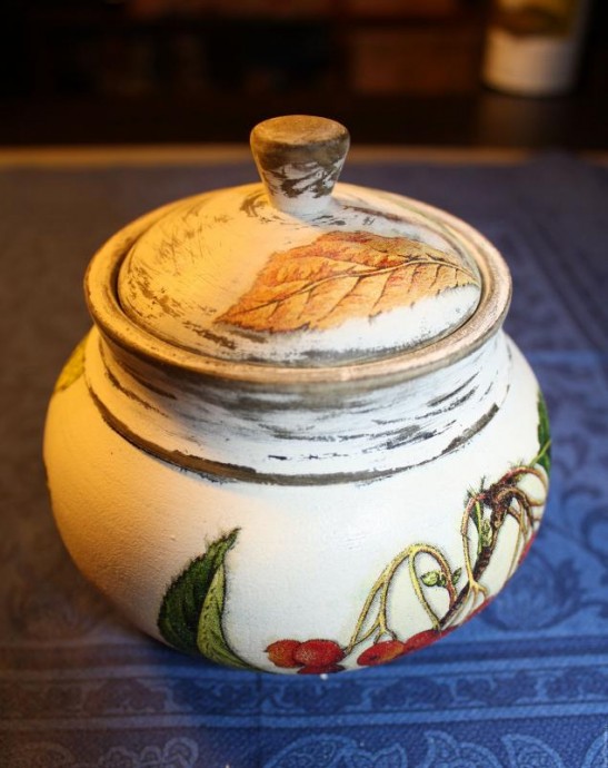 ​Искусственное состаривание "Горшочек для хранения": часть 2