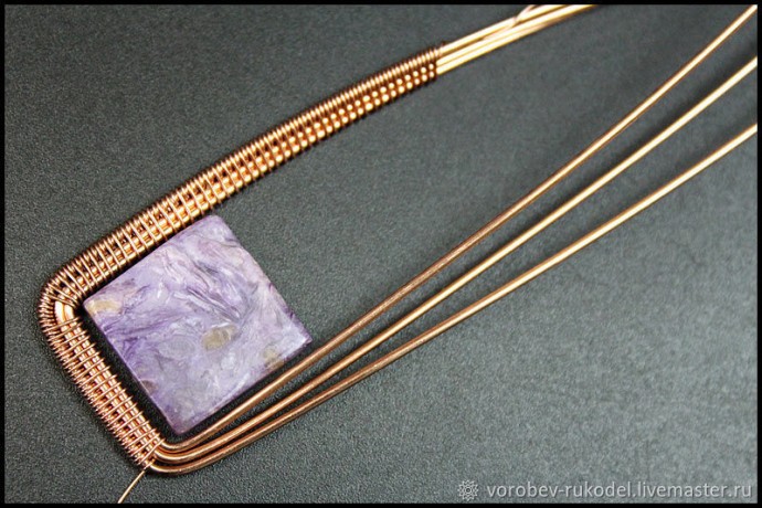Кулон из проволоки и камня в технике Wire Wrap: часть 1