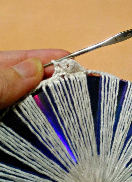 Создаем панно из CD дисков: часть 2