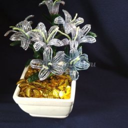 Летний букет цветов из бисера: часть 1