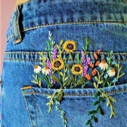 ​Идеи вышивки джинсов