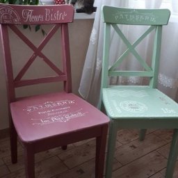 Декорируем стулья с помощью краски и трафаретов