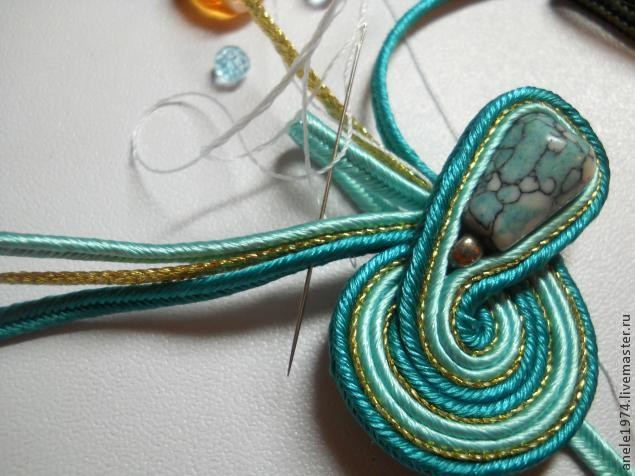 ​Мастер-класс по созданию сутажного кулона "Весенний букетик": часть 2