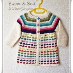 ​Вяжем кофточку крючком для девочки