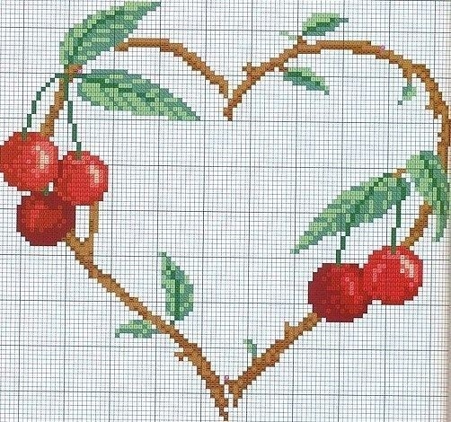 Вышиваем вишни крестиком Вышиваем вишни крестиком