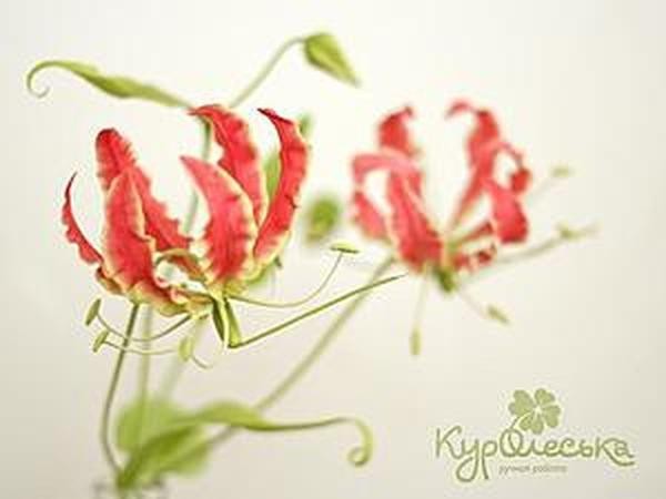 Глориоза: мастер-класс по лепке цветка в технике керамической флористики, часть 5