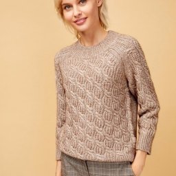 Красивый узор спицами для джемпера или шарфа