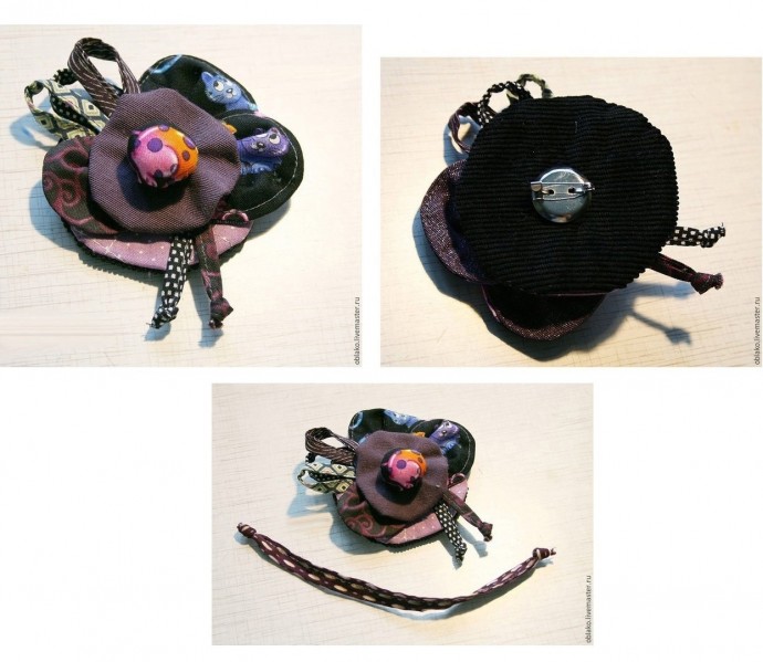 ​Мастерим брошь из остатков ткани