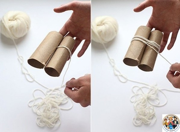 Пушистый мягкий коврик из помпонов