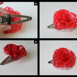 Создаем заколку с розой из материала "Витраль"