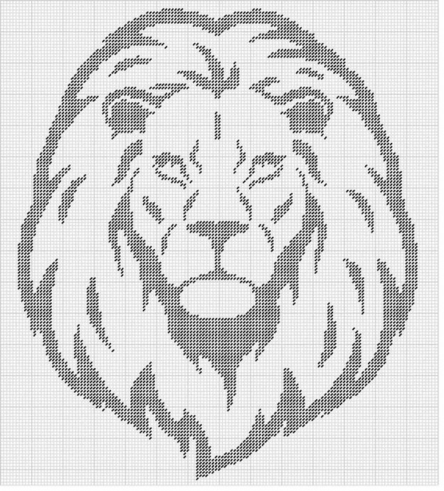 ​Вышиваем львов