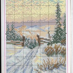 Вышиваем зимние пейзажи: часть 7